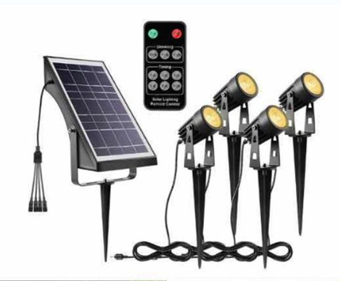 3.2V 6000K Solar Powered Garden Lights Smart Control 270 Degree Adjustable 4PCS