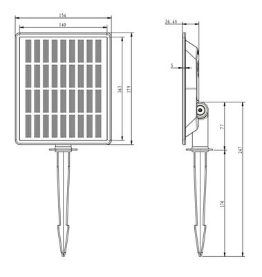 DC6V 12H working Solar Powered Garden Lights 300lm Outdoor Lawn Courtyard 2PCS