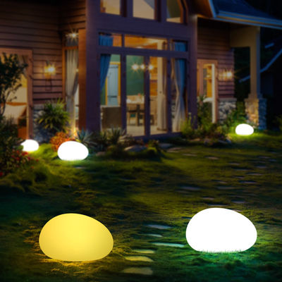 IP54 3.7V RGB Solar Lights Stone 16 Led Color Modes Garden Lawn 1800mAh