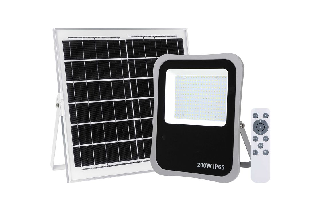 6500K 400W 100w Led Solar Flood Light , CRI80 50w solar flood light Remote Control