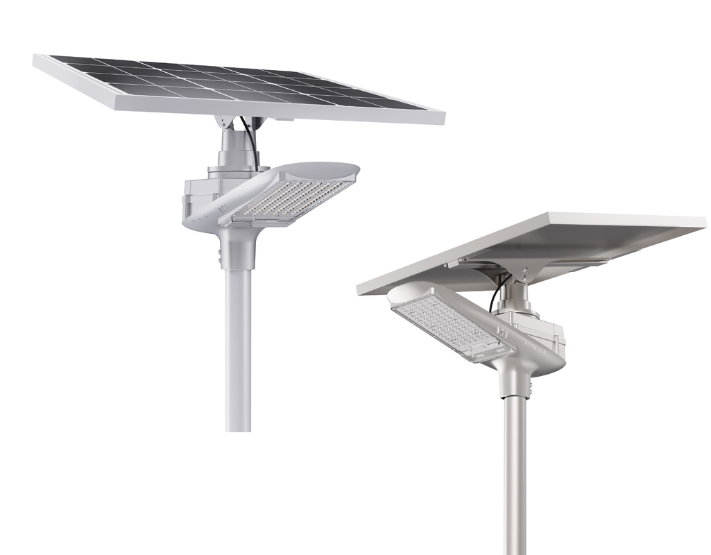 Double Monocrystalline Panel 7200lm Solar Street Lights Working 5 - 7 Rainy Days